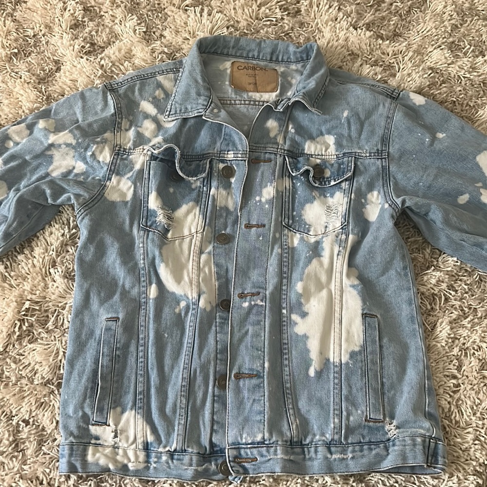 Distressed Bleached Denim Jacket